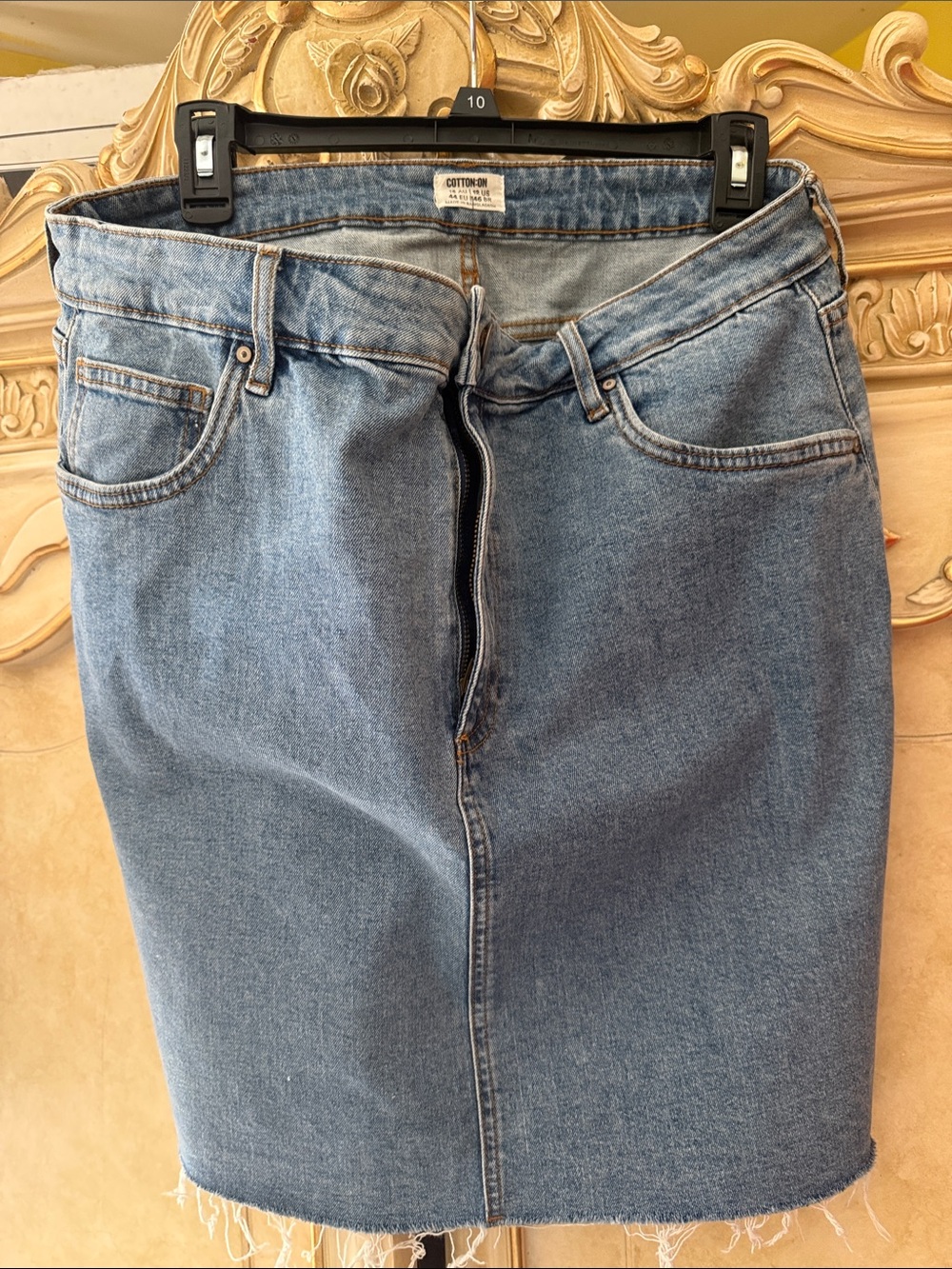 Cotton On Blue Denim Pencil Skirt